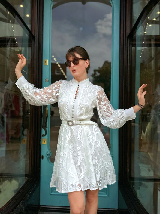 White Lace Dress - Sample