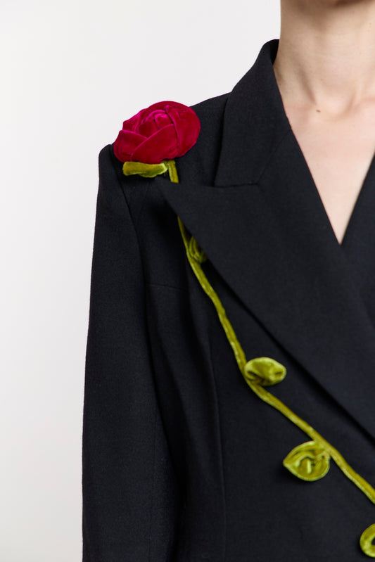 Unique Piece - Midnight Bloom Coat