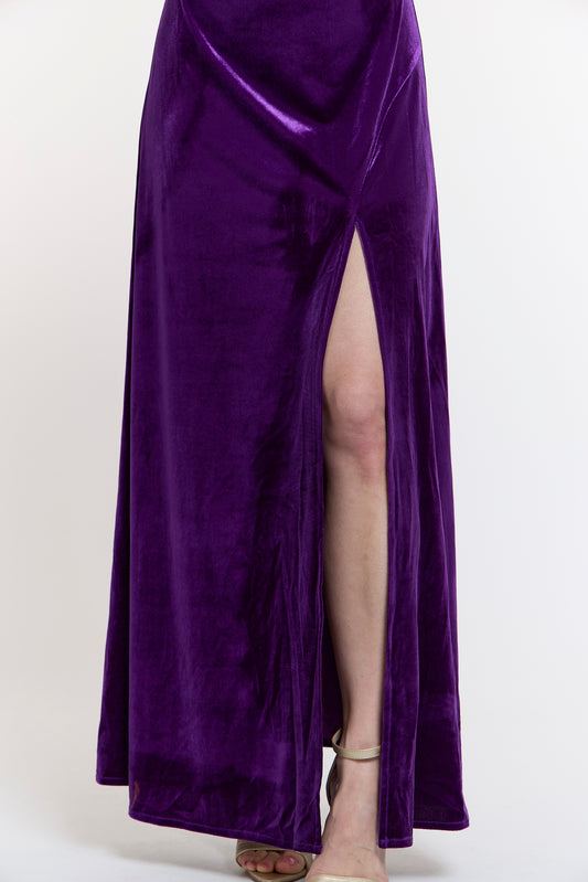 Velvet Dress Purple