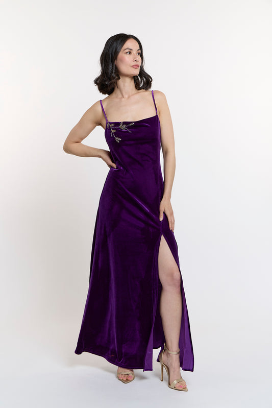 Velvet Dress Purple - Sample