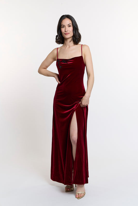 Velvet Dress Red - Sample