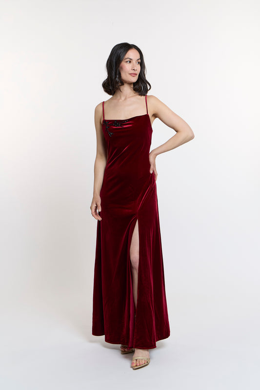 Velvet Dress Red - Sample