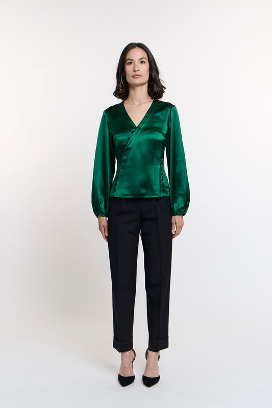 Asym Amélie Top - Emerald Green